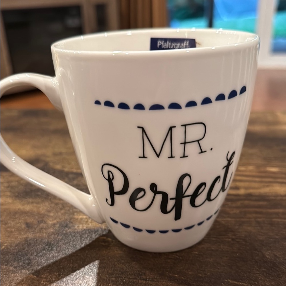 Pfaltzgraff White and Blue Ceramic Mug